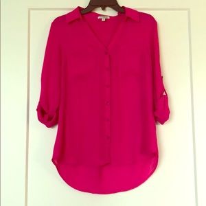 Express Portofino Button-Up Blouse
